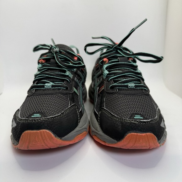 Asics Womens Gel Venture 5 T5N8N Black/Coral/Teal Running Shoes Size 6.5 - Picture 5 of 11
